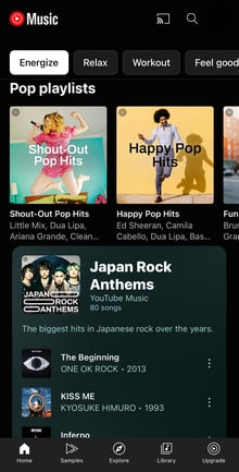 Youtube Music Premium APP 介面